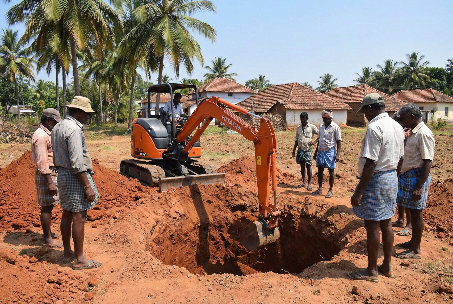Open well digging service by Titan contractor in Tamil Nadu