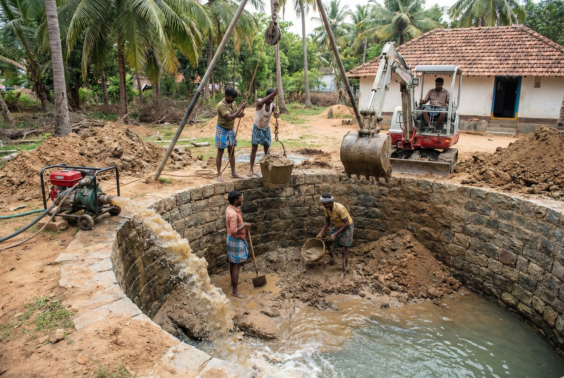 Well cleaning and desilting service in Tamil Nadu